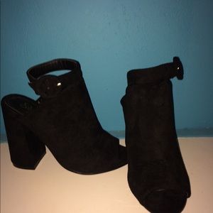 Peep toe booties